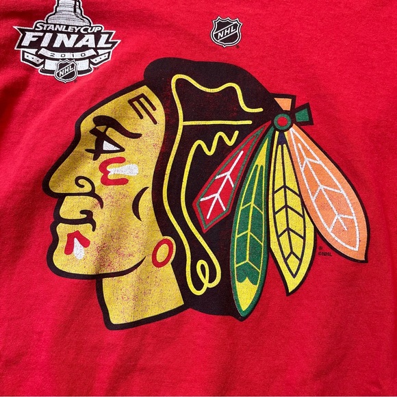 Chicago Blackhawks Shirt Mens Extra Large Red NHL Hockey 2010 Championship Toews - Picture 4 of 12